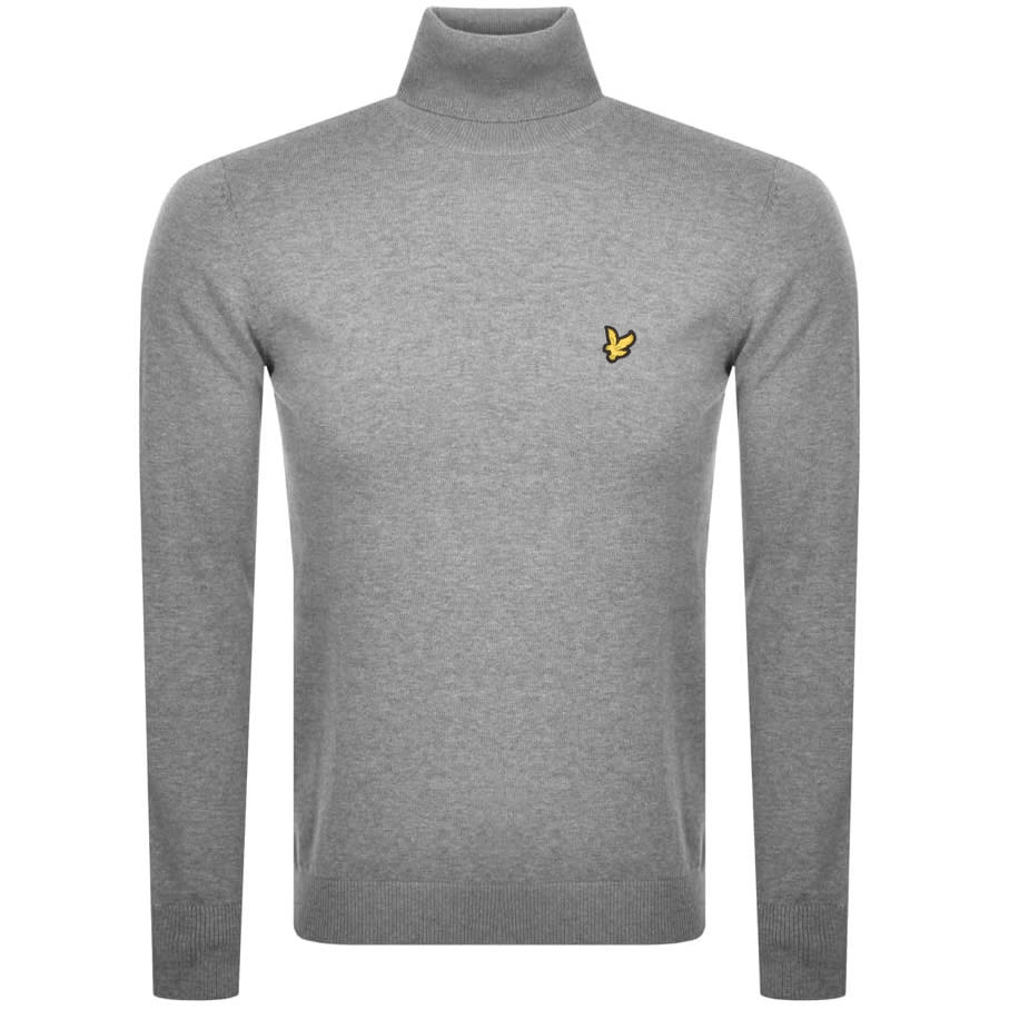Alternative Image for ProductLyle And Scott Roll Neck Jumper Grey1